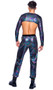 Shimmer joggers feature iridescent rainbow camouflage fabric, elastic waistband and drawstring closure.