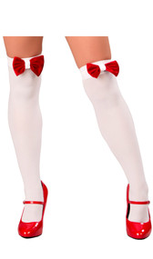 Velvet bow topper for stockings.