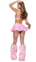 Knee high faux fur leg warmer. 