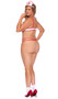 Nurse Naughty costume features sleeveless teddy with strappy cups, adjustable shoulder straps, cut out sides, thong back and hook and eye back closure. Matching head piece also included. Two piece set.