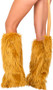 Knee high faux fur leg warmer.