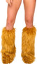 Knee high faux fur leg warmer.