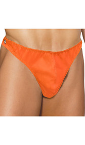 Leather thong with adjustable side snap closure. Mesh back for a comfortable fit.