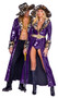 King Pimp costume includes full length long sleeve vinyl coat with faux fur fur lapels and cuffs and open front. Matching oversized hat also included. Two piece set.