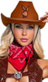 Cowgirl hat features Playboy Bunny logo and an adjustable stampede string chinstrap.