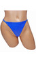 Leather G-string with elastic back.