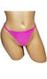 Leather G-string with elastic back.