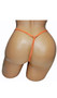 Leather G-string with elastic back.