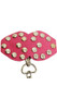 Studded leather studded pasties with D ring and detachable chain. Back of pasties is also studded. Adhesive not included.