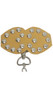 Studded leather studded pasties with D ring and detachable chain. Back of pasties is also studded. Adhesive not included.