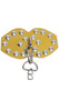 Studded leather studded pasties with D ring and detachable chain. Back of pasties is also studded. Adhesive not included.