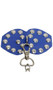Studded leather studded pasties with D ring and detachable chain. Back of pasties is also studded. Adhesive not included.