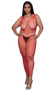 Sleeveless wide fishnet mini dress features U shaped neckline, wide shoulder straps and maxi length.