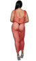 Sleeveless wide fishnet mini dress features U shaped neckline, wide shoulder straps and maxi length.
