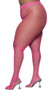 Fishnet pantyhose with high elastic waistband.