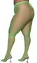 Fishnet pantyhose with high elastic waistband.