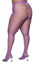 Fishnet pantyhose with high elastic waistband.