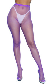 Fishnet pantyhose with high elastic waistband.