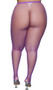 Fishnet pantyhose with high elastic waistband.