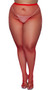 Fishnet pantyhose with high elastic waistband.