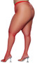 Fishnet pantyhose with high elastic waistband.