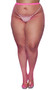 Diamond net pantyhose with elastic waistband.