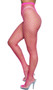 Diamond net pantyhose with elastic waistband.