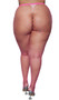Diamond net pantyhose with elastic waistband.