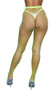 Diamond net pantyhose with elastic waistband.