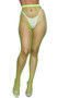 Diamond net pantyhose with elastic waistband.