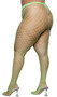 Diamond net pantyhose with elastic waistband.