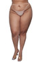 Diamond net pantyhose with elastic waistband.
