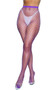 Diamond net pantyhose with elastic waistband.