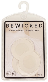Self adhesive round shaped nipple covers, single use. 5 pairs per package.