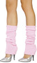 Solid color knit knee high leg warmers. Pair.
