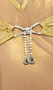 Gilded Beauty teddy features Lurex yarn knit and metallic shimmer mesh fabric, underwire demi cups, rhinestone bow accents and trim, steel boning, adjustable shoulder straps, strappy thong back, and hook and eye back closure.