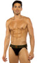 Jockstrap features studded elastic waistband and sacred heart design.