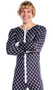 Men's cozy lounge union suit features Playboy Bunny logo diamond pattern, contrast trim, snap front closure, and rear flap with button closure.