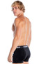 Boxer briefs feature ultra soft modal fabric, Playboy bunny head logo outline print with letter P varsity font, logo elastic waistband, and button fly closure.