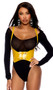 Leather harness features adjustable buckle straps, fabric back for a comfortable fit, front buckle accents, and front hook and loop closure.