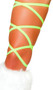 Shiny dot thigh high leg wraps. These 100" long straps wrap around the leg and tie behind the ankle or under the foot.
