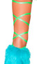 Shiny dot thigh high leg wraps. These 100" long straps wrap around the leg and tie behind the ankle or under the foot.