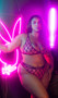 Sheer mesh bralette features flocked Playboy bunny logo, satin binding, plunge neckline, logo printed elastic, adjustable shoulder straps and hook and eye back closure. Matching high waisted panty features cotton gusset and thong back. Two piece set.