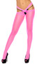 Sheer criss cross crotchless suspender pantyhose.
