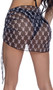 Aqua Bunny sarong features Playboy bunny logo print, sheer mesh fabric and adjustable tie closure.