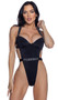 Bunny Beach spandex swimsuit features Playboy diamante rhinestone logo print, underwire padded cups, adjustable wide straps, high cut, cheeky back, cotton gusset, and elastic strap back with swan hook closure.