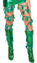 Green leaf thigh wraps.