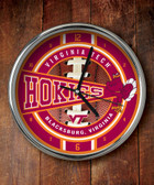 Virginia Tech Hokies Chrome Clock