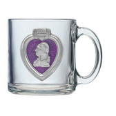 United States Purple Heart Clear Coffee Mug Set