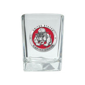 United States Marine Corps USMC Bulldog Square Shot Glass Set